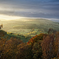 Buy canvas prints of Beautiful sunset over Peak District by Jolanta Kostecka