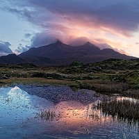 Buy canvas prints of Sunset over Cuillins by Jolanta Kostecka