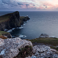 Buy canvas prints of Neist Point Lighthouse on the Isle of Skye by Jolanta Kostecka