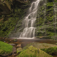 Buy canvas prints of  Peak District Waterfall by Thomas Hipkiss
