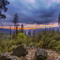 Buy canvas prints of  Sunset in Yosemite National Park by Thomas Hipkiss