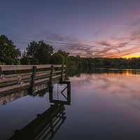 Buy canvas prints of  Shipley Park at Sunset by Thomas Hipkiss