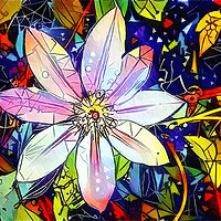 Buy canvas prints of Bejewelled Clematis I by Jack Torcello