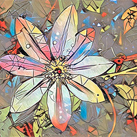 Buy canvas prints of Bejewelled Clematis II by Jack Torcello