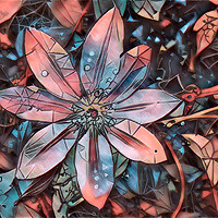 Buy canvas prints of Bejewelled Clematis V by Jack Torcello