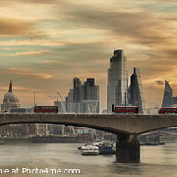 Buy canvas prints of Waterloo Bridge at sunrise by Adrian Brockwell