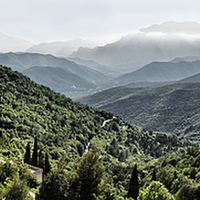 Buy canvas prints of Corsica Panorama by Adrian Brockwell