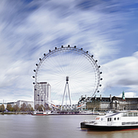 Buy canvas prints of London Eye Panoramic by Adrian Brockwell