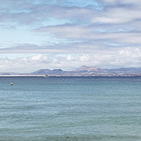 Buy canvas prints of Panorama of Pontoon and Fuerteventura by Adrian Brockwell