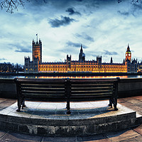 Buy canvas prints of Houses of Parliament at Dusk by Adrian Brockwell
