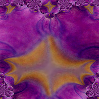 Buy canvas prints of Purple flower, fractal trace by Anabela Fern