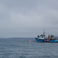 Buy canvas prints of  Cornish fishing boat. by Angela Starling
