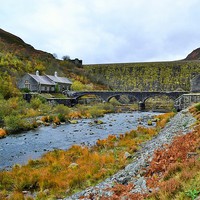 Buy canvas prints of  Caban Coch dam in the Elan Valley by Angela Starling