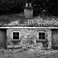 Buy canvas prints of  Derelict Outhouses by Richard Clapson