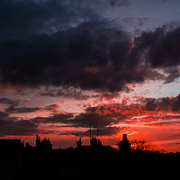 Buy canvas prints of Sunset over Colchester  by Richard Clapson