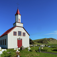 Buy canvas prints of Small Rural Church Iceland by Stephen Jones