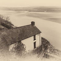 Buy canvas prints of  Dylan Thomas Boathouse by Stephen Jones