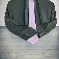 Buy canvas prints of  Hollow Man with Purple Tie by Svetlana Sewell
