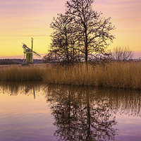 Buy canvas prints of Turf Fen Mill at Sunrise by Svetlana Sewell