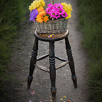 Buy canvas prints of Basket of Flowers by Svetlana Sewell