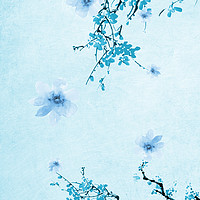 Buy canvas prints of Blue Floral Abstract by Svetlana Sewell