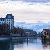 Buy canvas prints of Thun in the Morning by Svetlana Sewell