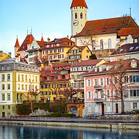 Buy canvas prints of Town Thun in Switzerland by Svetlana Sewell