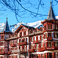 Buy canvas prints of The Grandhotel Giessbach by Svetlana Sewell