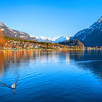 Buy canvas prints of Town of Brienz by Svetlana Sewell
