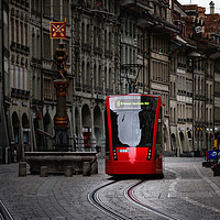 Buy canvas prints of Red Tram by Svetlana Sewell