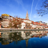 Buy canvas prints of Aare river reflections of Bern by Svetlana Sewell