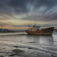 Buy canvas prints of  Rusty old ship Instow North Devon by clifford Spittle