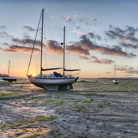 Buy canvas prints of  Sailing Yacht Instow Sunset by clifford Spittle