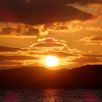 Buy canvas prints of  Loch Assynt Sunset by Bun Dealbh