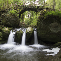 Buy canvas prints of  Waterfall in Mullerthal by Mark Roper