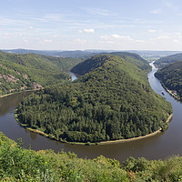 Buy canvas prints of Saarschleife - The Saar river curving near Mettlac by Mark Roper