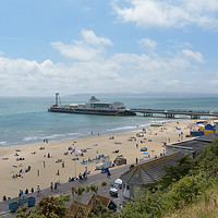 Buy canvas prints of Bournemouth beach and pier by Mark Roper