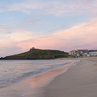 Buy canvas prints of St Ives sunset at Porthmeor Beach by Mark Roper
