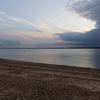 Buy canvas prints of River Orwell sunset from Felixstowe by Mark Roper