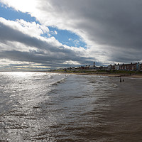 Buy canvas prints of Southwold Seafront with Contrasting Sun and Clouds by Mark Roper