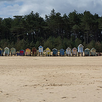 Buy canvas prints of Beach huts at Wells-next-the-Sea by Mark Roper
