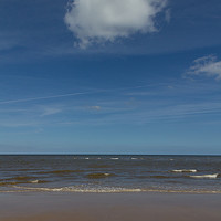 Buy canvas prints of Sand and beautiful cloud at Wells-next-the-Sea  by Mark Roper