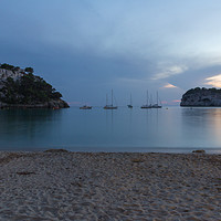 Buy canvas prints of Long exposure evening shot of Cala Galdana bay by Mark Roper