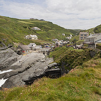 Buy canvas prints of View of Trebarwith looking inland by Mark Roper