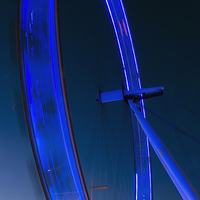 Buy canvas prints of  Turning London Eye into a Catherine Wheel by John Vaughan