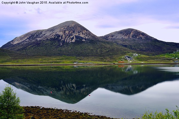  Reflections in Loch Slapin at Torrin Isle of Skye Picture Board by John Vaughan