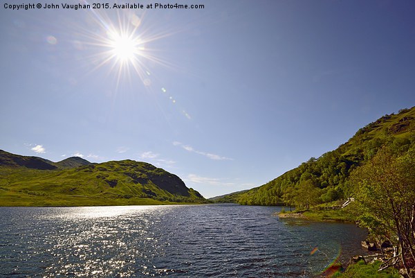  Sunburst at Loch Eilt Picture Board by John Vaughan