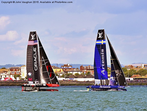  AC-45 America's Cup Portsmouth 2015 Picture Board by John Vaughan