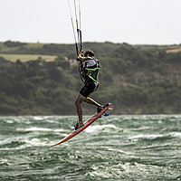 Buy canvas prints of Kite Surfing by John Vaughan