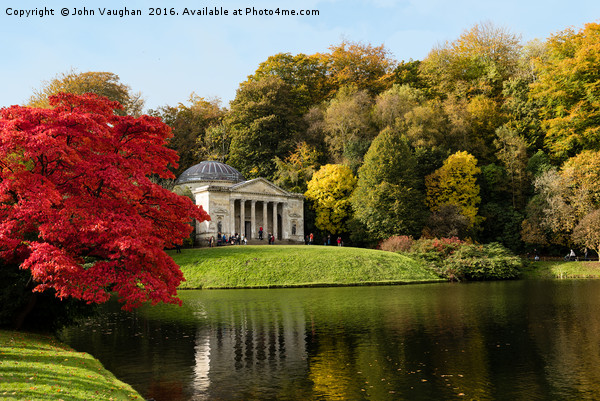 Autumn Scene at Stourhead...The Pantheon Picture Board by John Vaughan